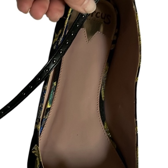 Circus by Sam Edelman size 10 rare black print damask flats rhinestone details - Picture 14 of 16